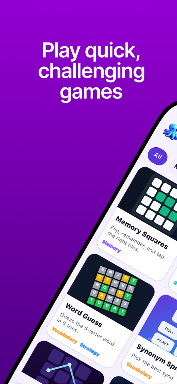 Cognara daily quiz screen preview.